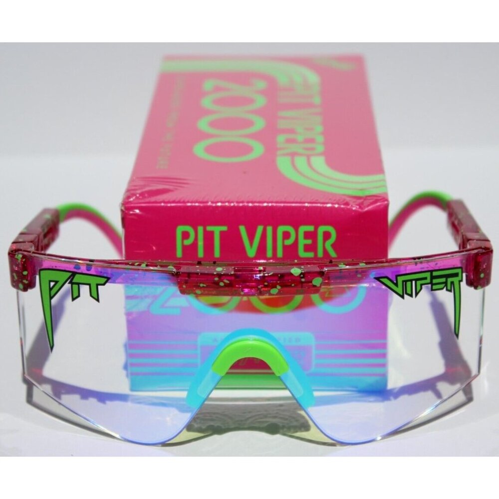 PIT VIPER The Sandia 2000s Sunglasses/Safety Glasses Pink Green ANSI Z87+ NEW